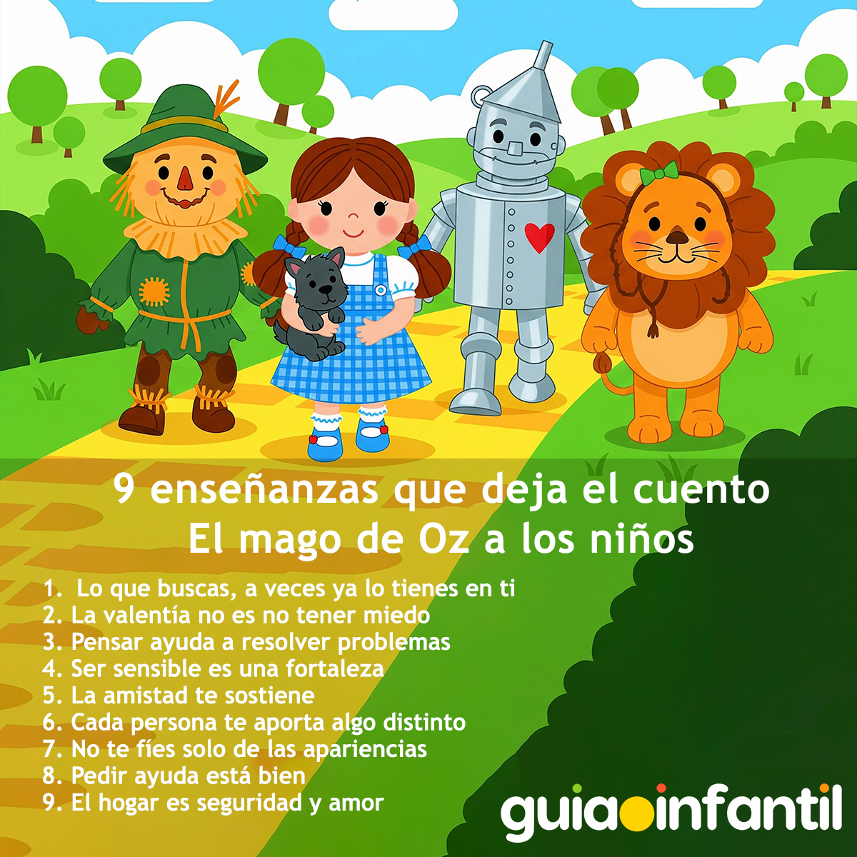 Enseñanzas de El mago de Oz para niños