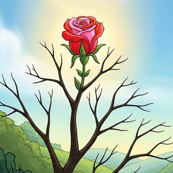 Poema corto para niños sobre aprender a aceptarse - El rosal gigante