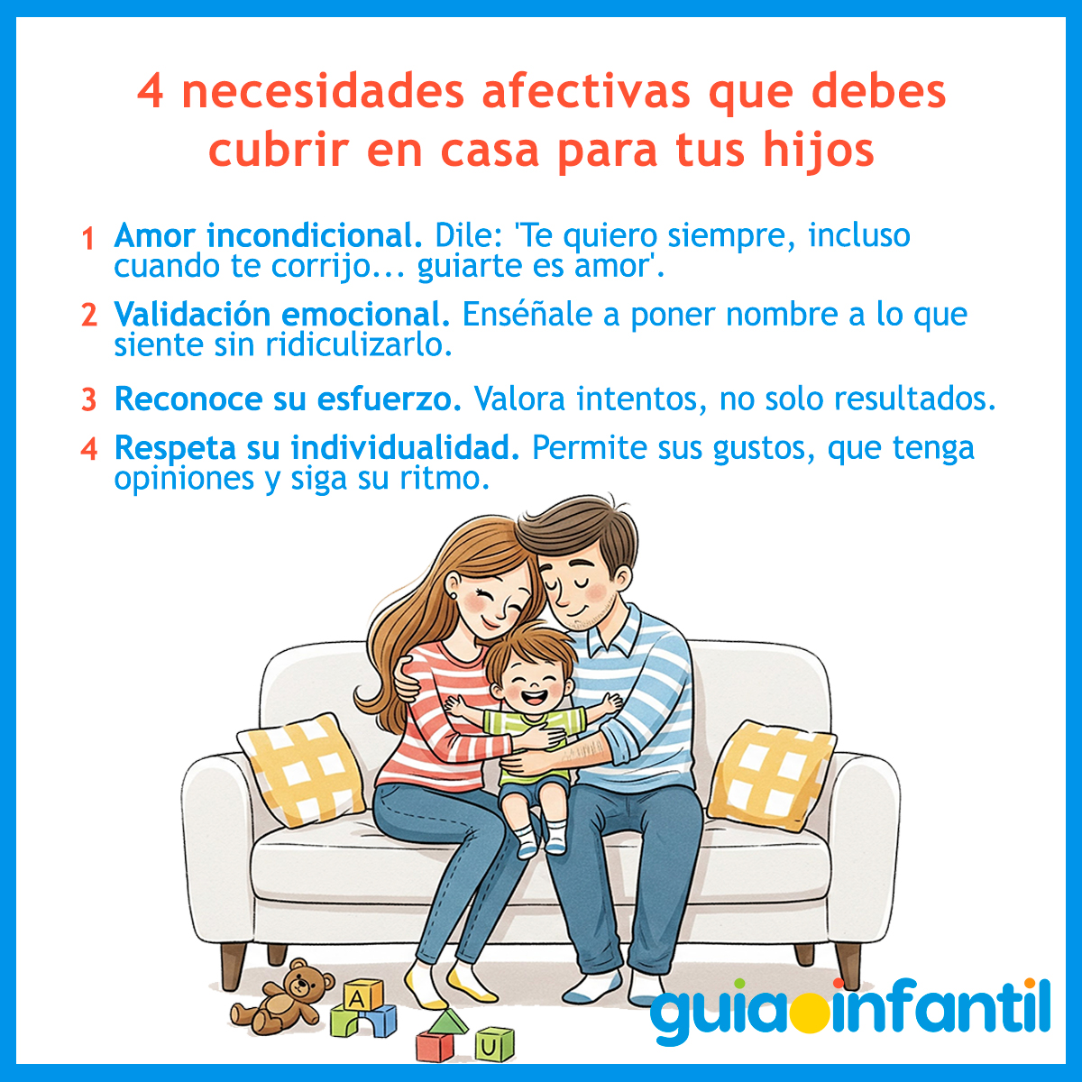 Cómo cubrir las necesidades afectivas de los niños