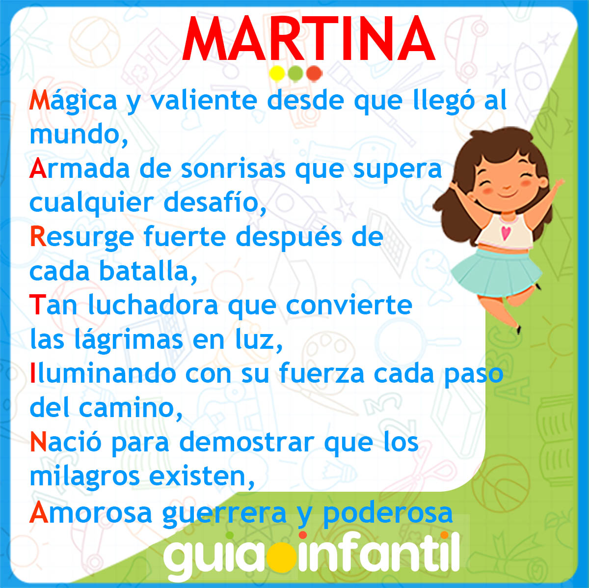 acrostico del nombre Martina