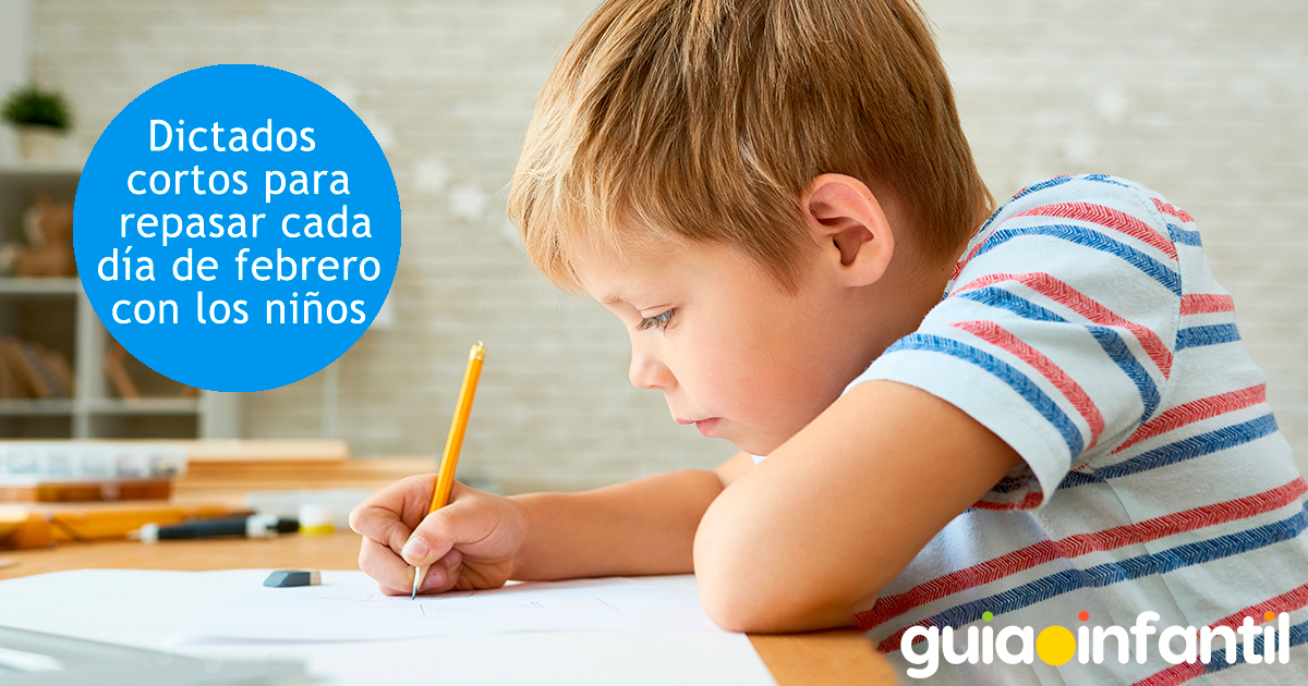 Repasar con dictados cortos cada día de febrero