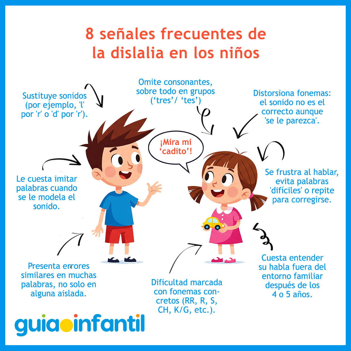 Señales de dislalia en los niños