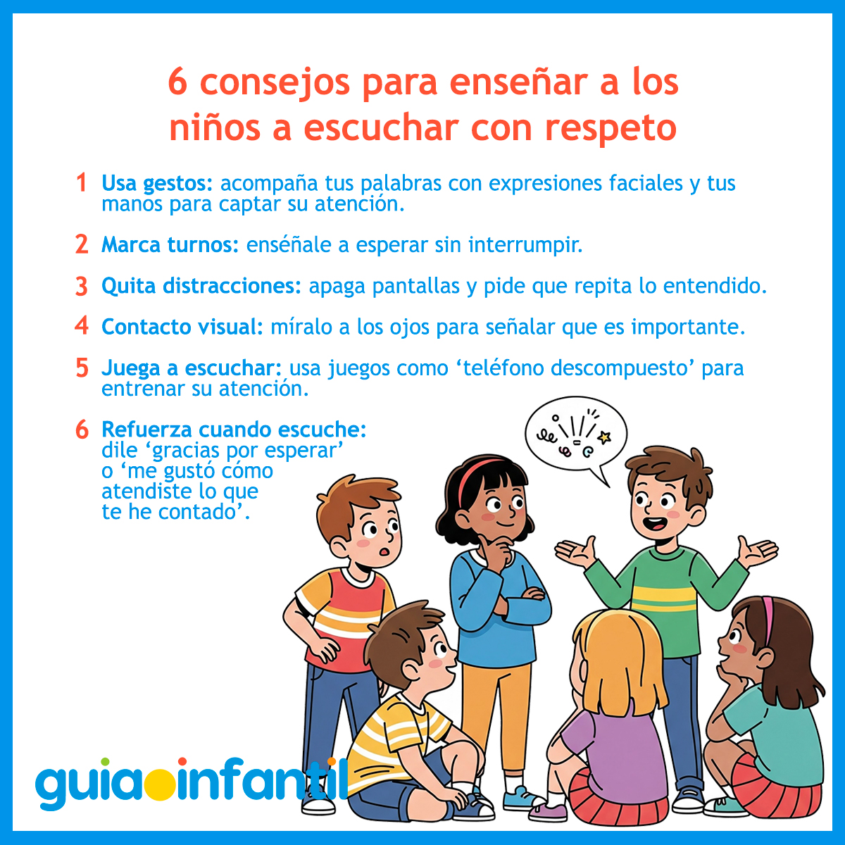Consejos para que los niños escuchen