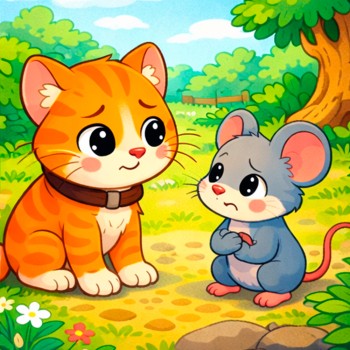 El gato y el ratón - Fábula de La Fontaine sobre la prudencia para niños