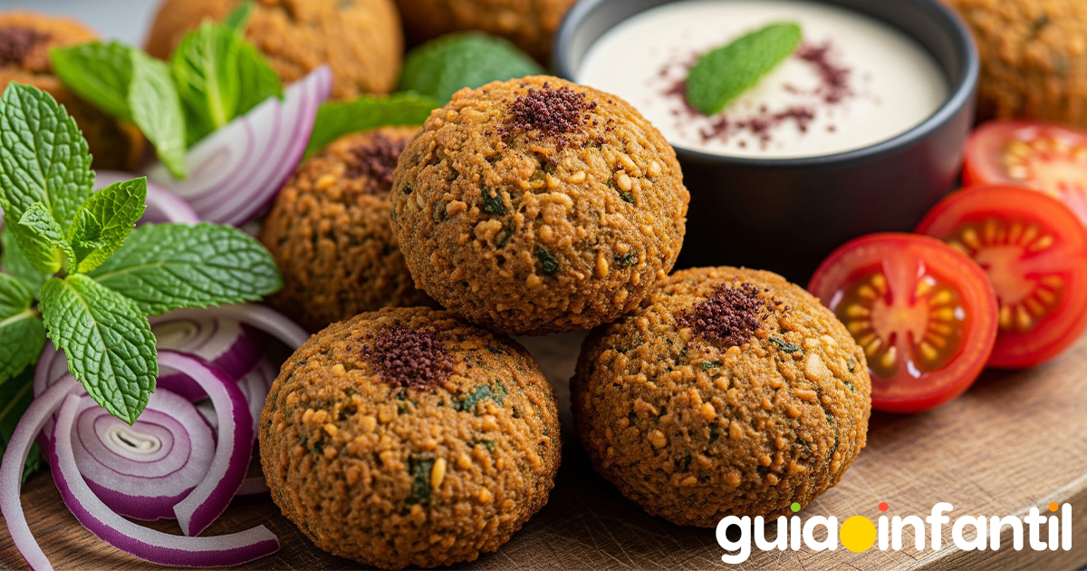 Falafel de garbanzos para niños