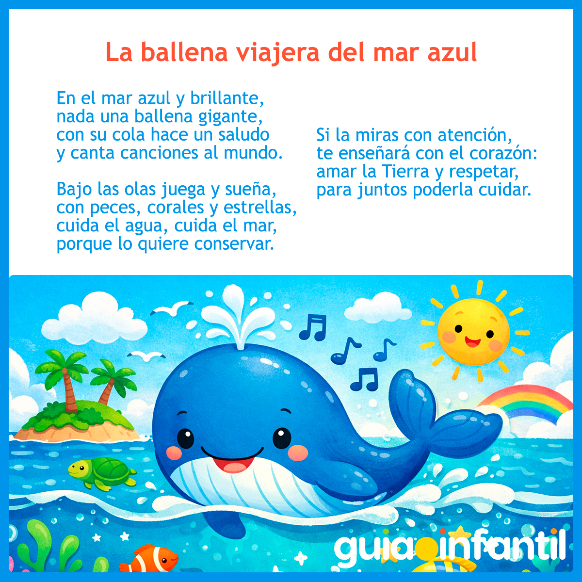 Poema corto sobre las ballenas para niños