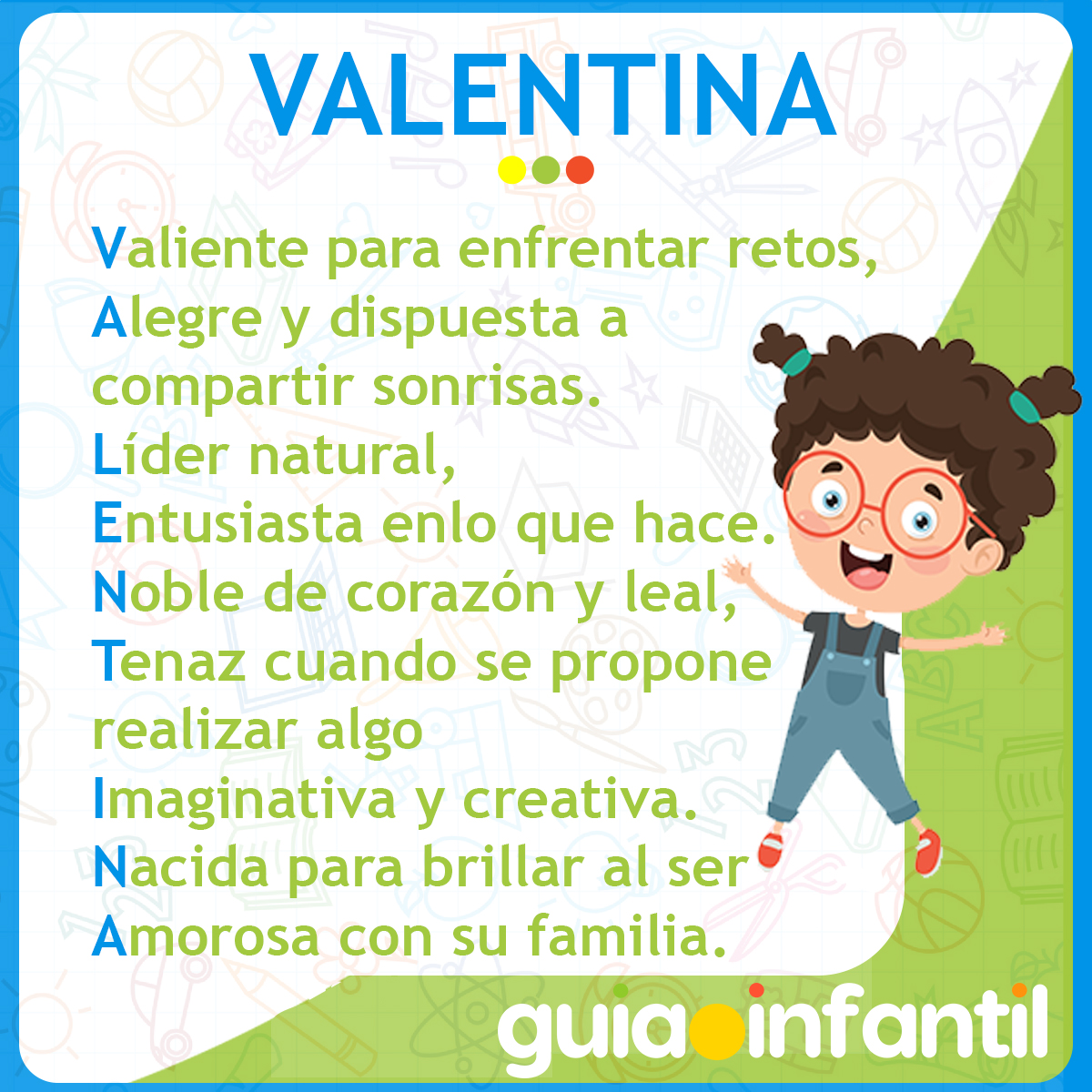 Personalidad del nombre Valentina para niñas