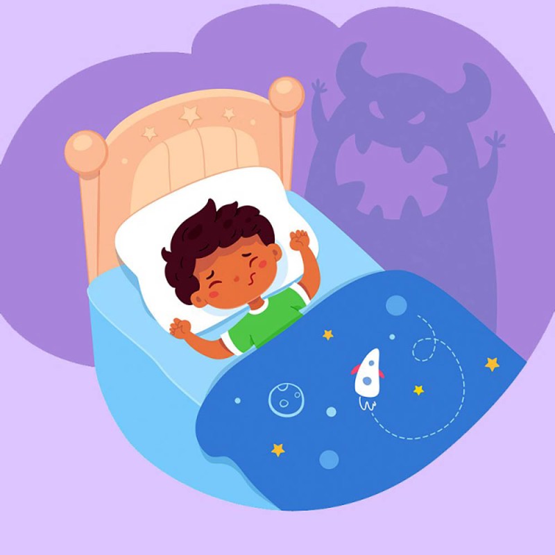 Poema ilustrado en video acerca del miedo de ir a la cama para niños