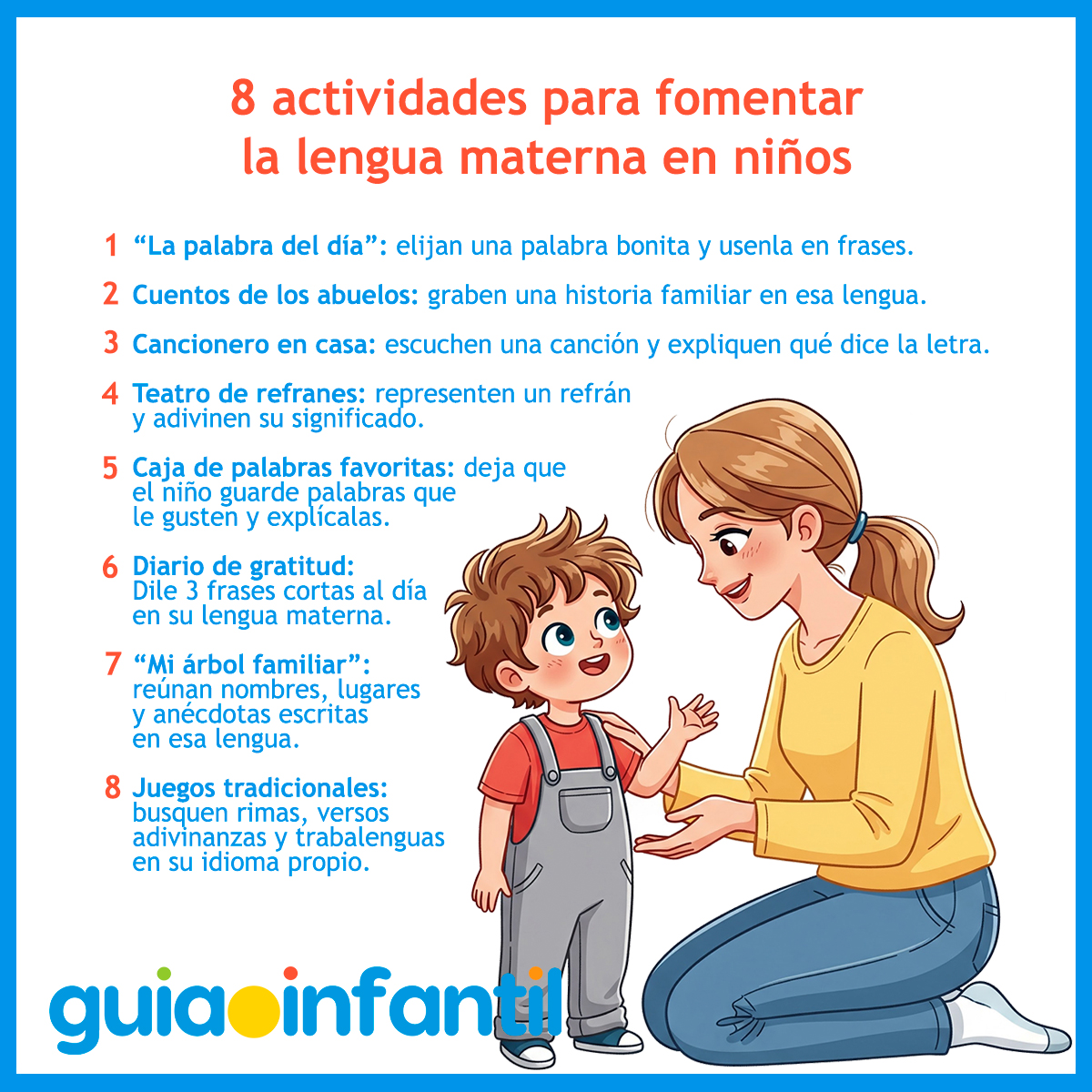 Actividades en lengua materna para niños