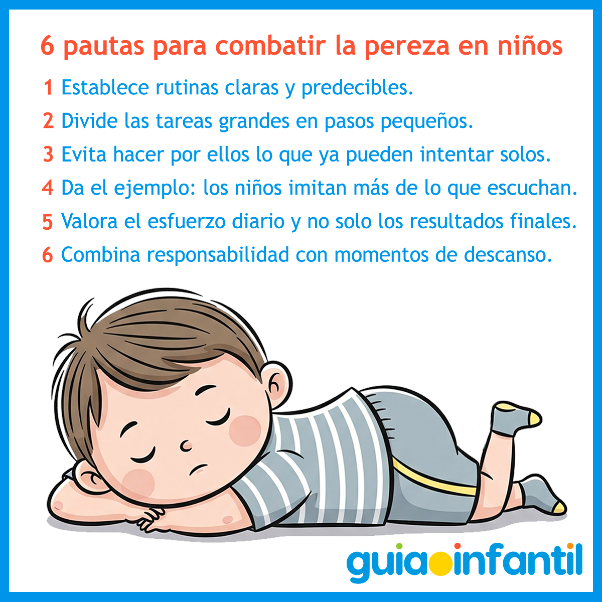 Tips para combatir la pereza en niños
