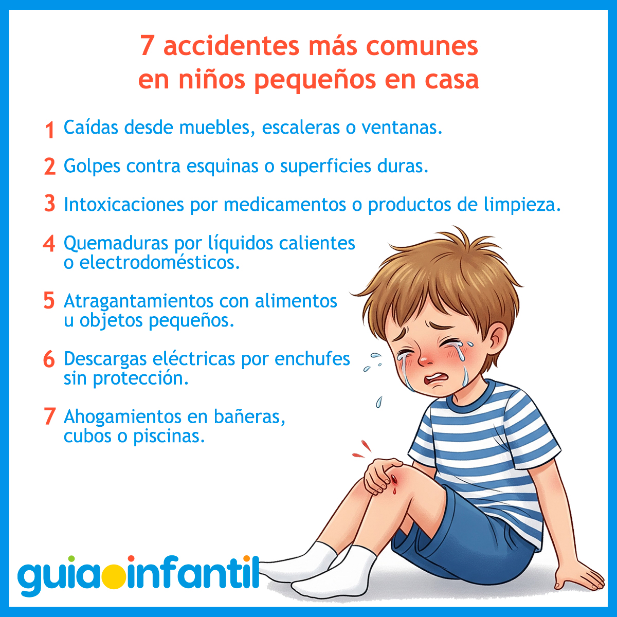 Accidentes comunes en niños en casa