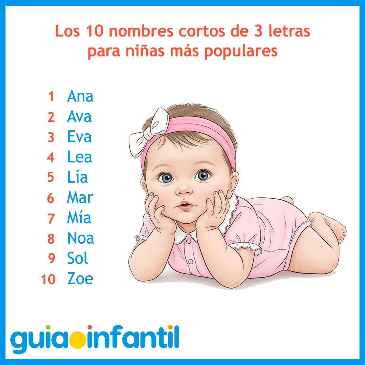 Bellos nombres para niñas con solo 3 letras
