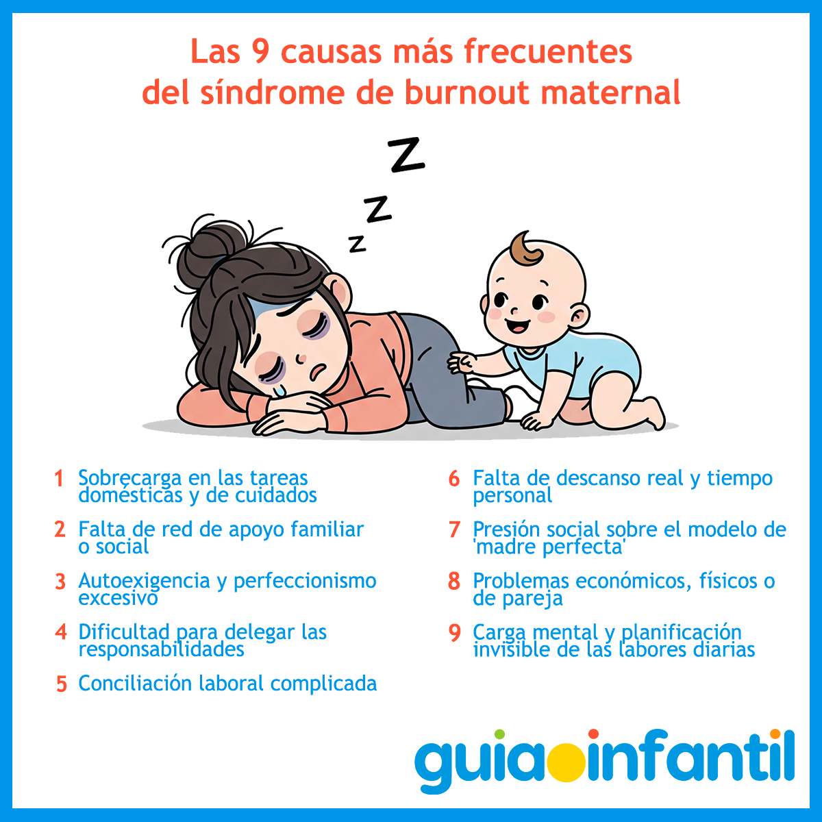 Causas del burnout maternal