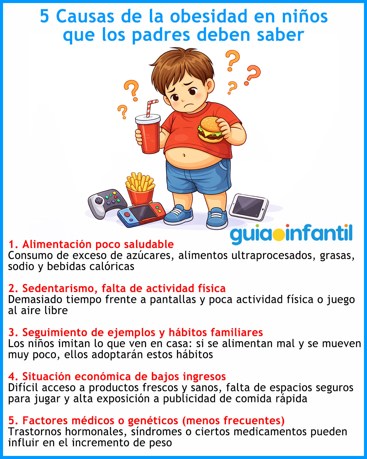 causas de la obesidad en las niñas y los niños