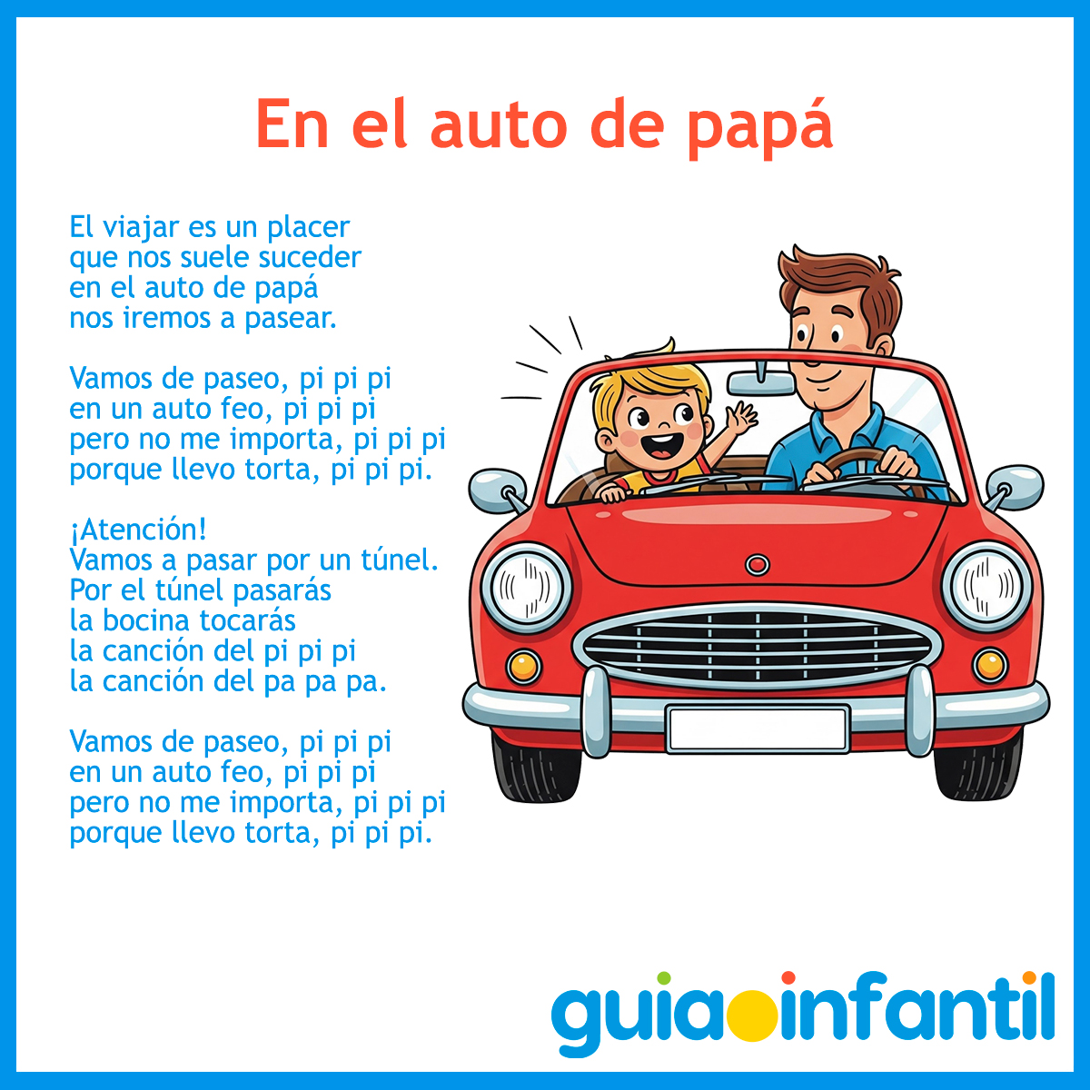 Canción infantil, En el auto de papá