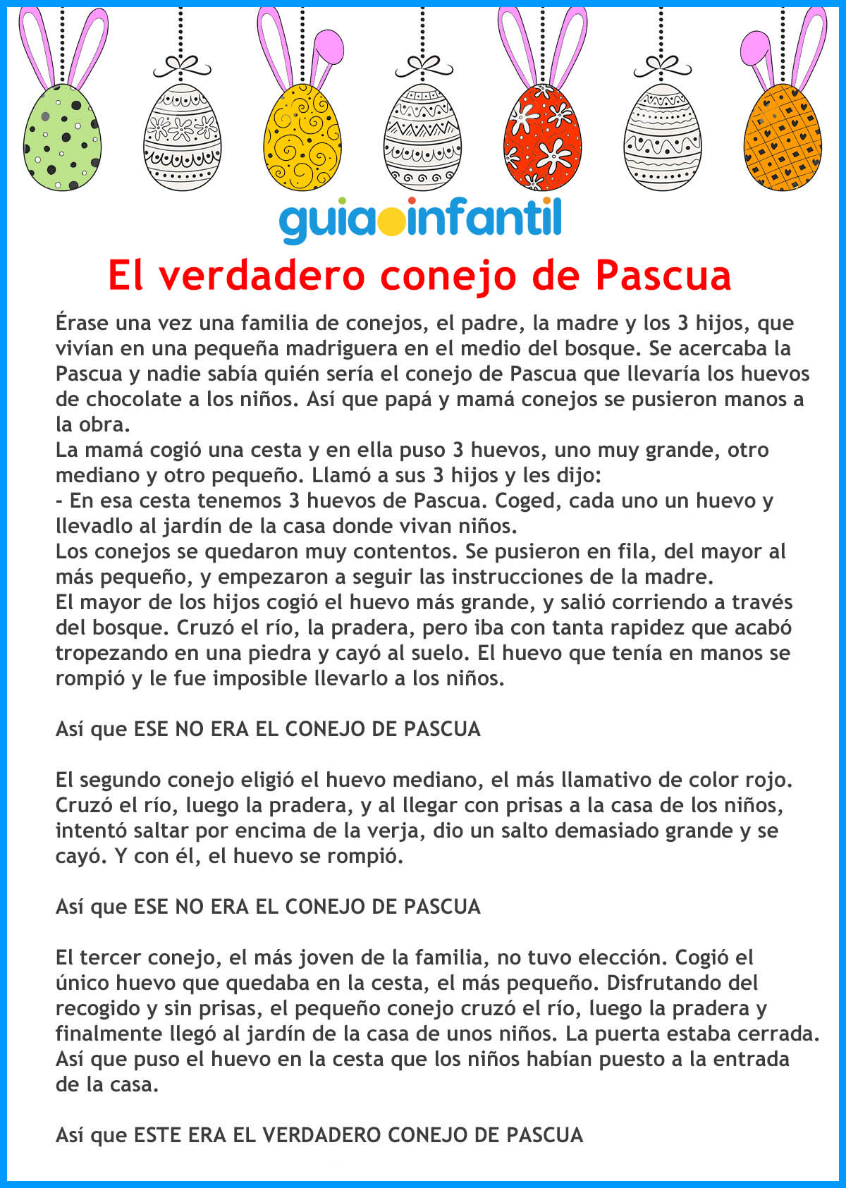 cuento del conejo de pascua