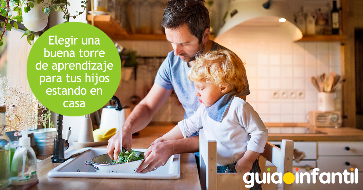 Las torres de aprendizaje y una guía montessori