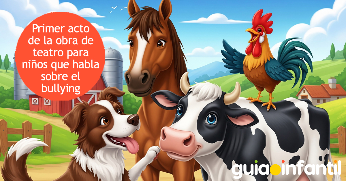 Primer acto de la obra El gato abusón