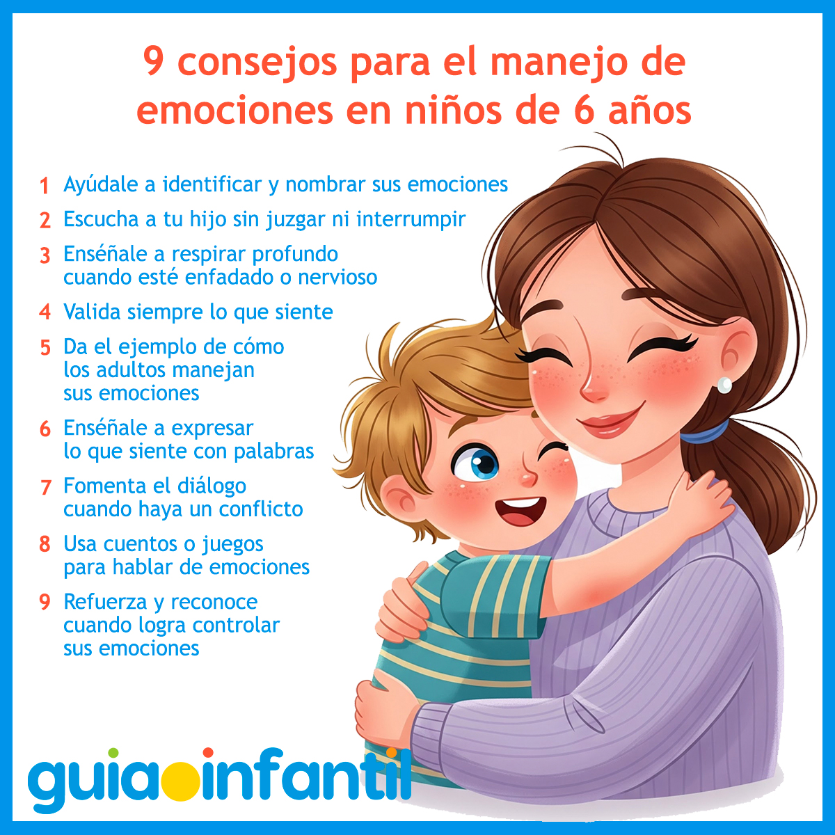 Manejo de las emociones en niños de 6 año