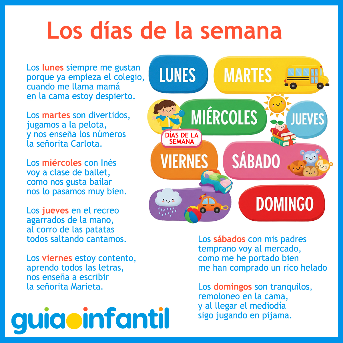 Poema sobre los días de la semana