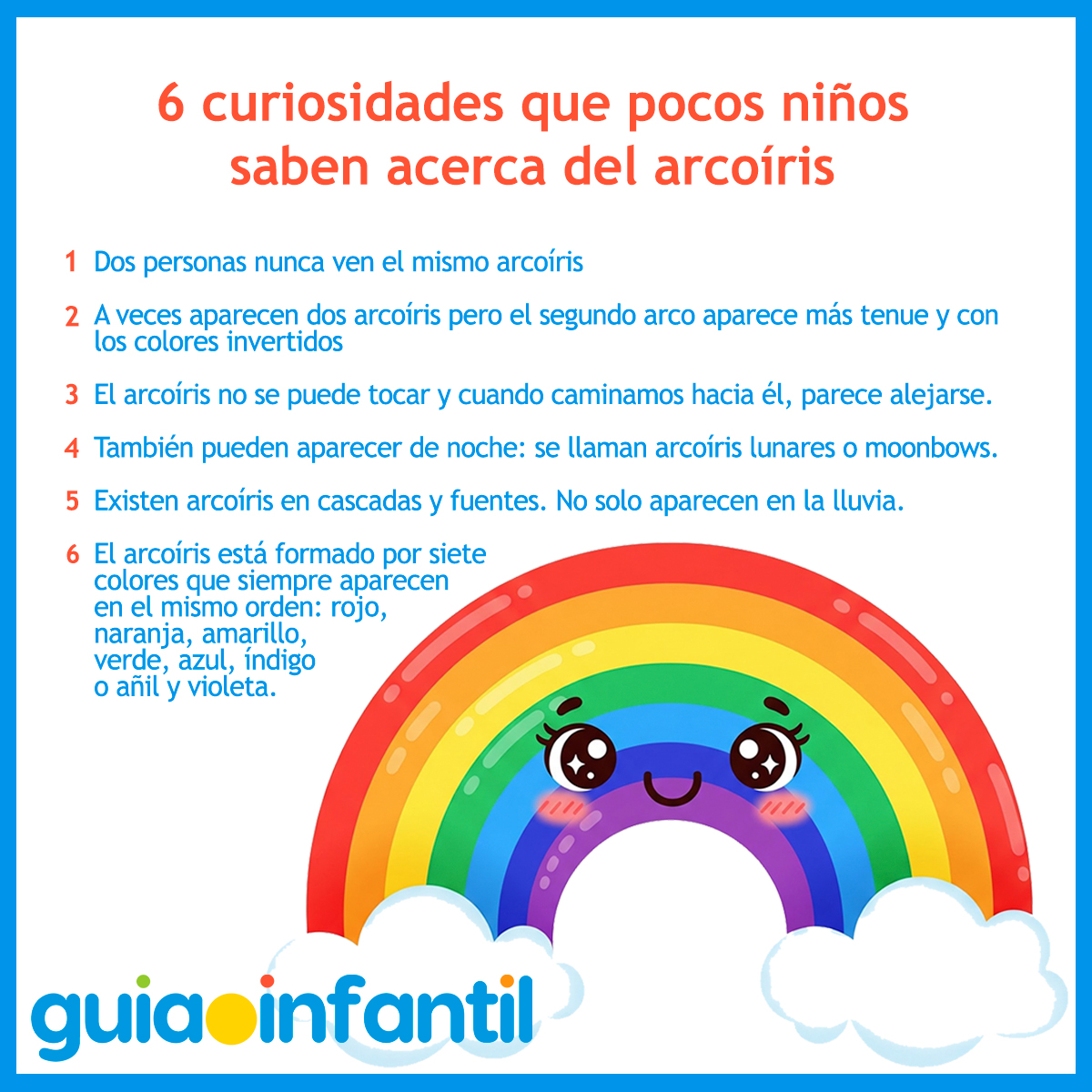 Curiosidades del arcoíris para niños