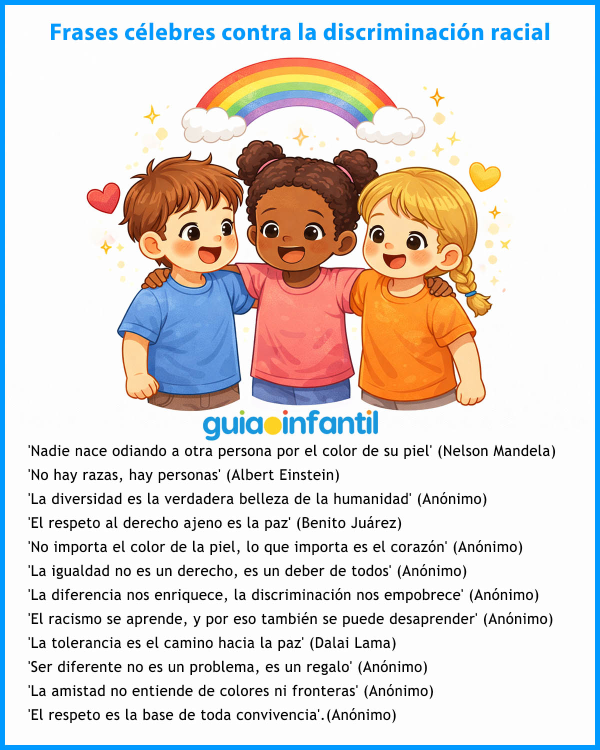frases contra el racismo para niños
