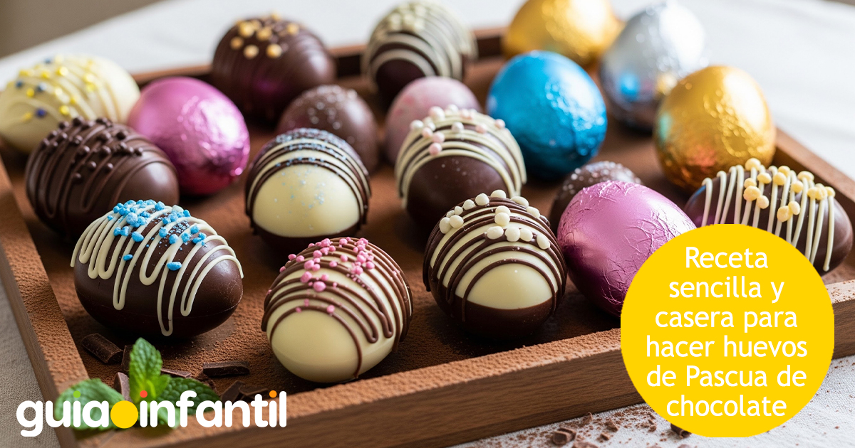 Receta de huevos de Pascua de chocolate