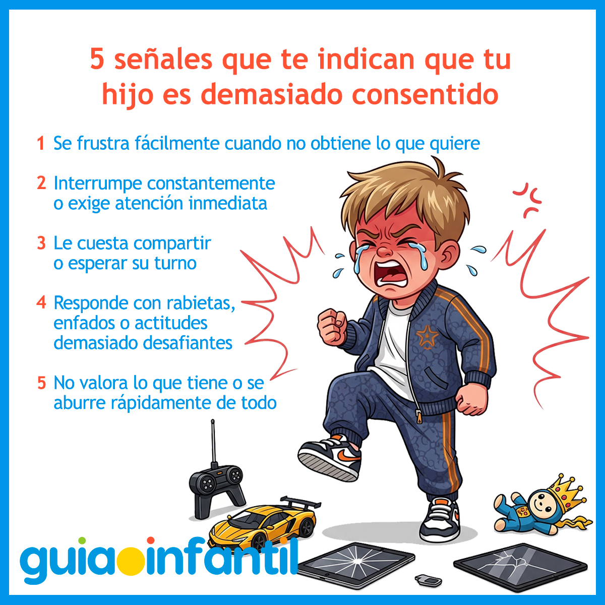 Señales de que tu hijo está muy mimado