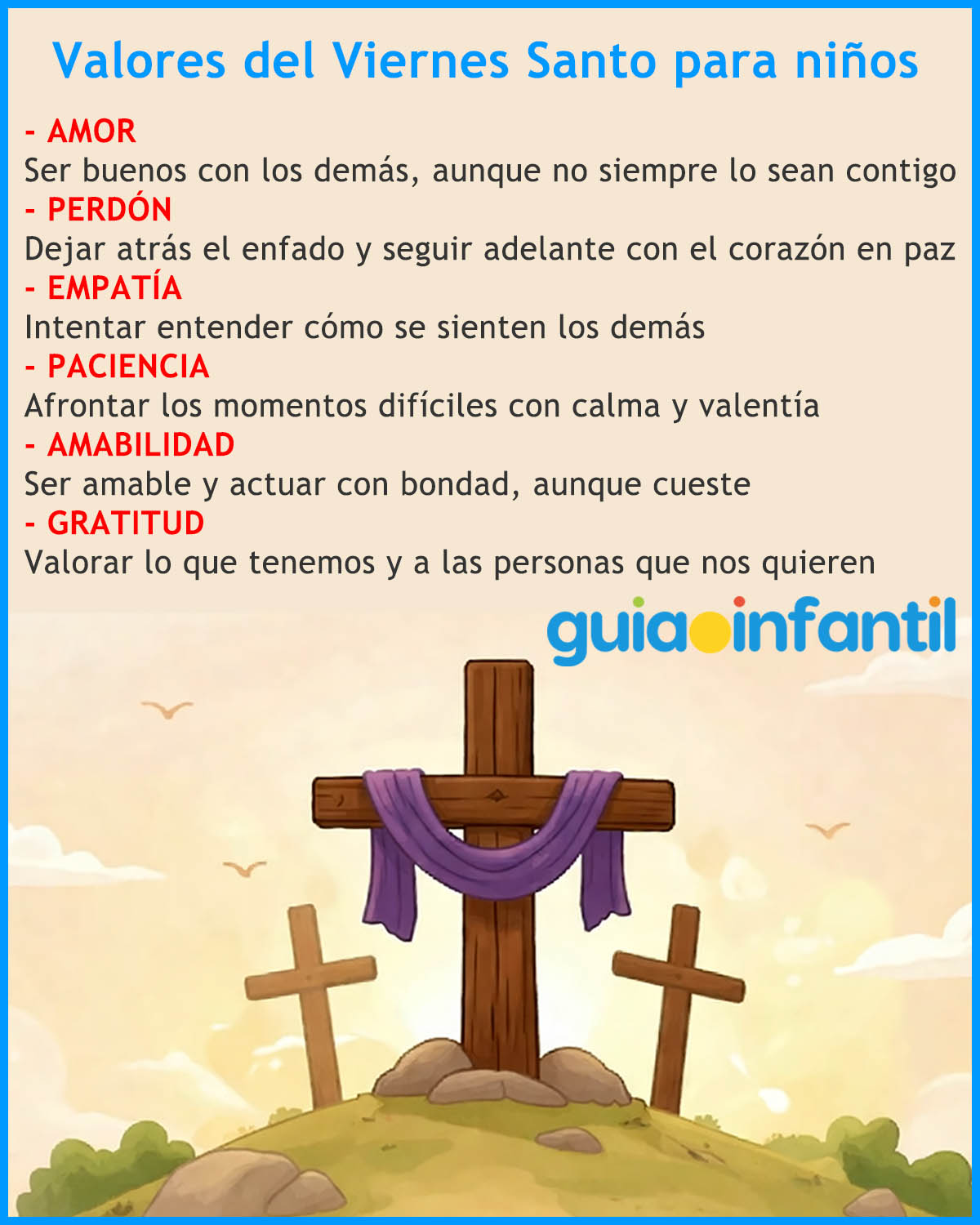 valores del viernes santo para niños