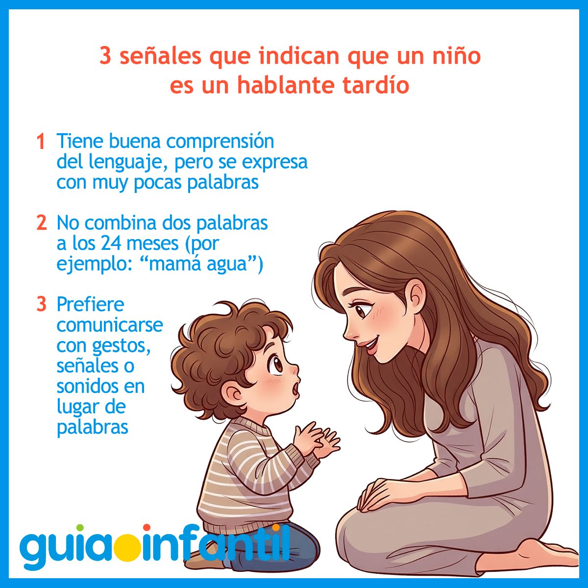 Señales de que un niño es hablante tardío