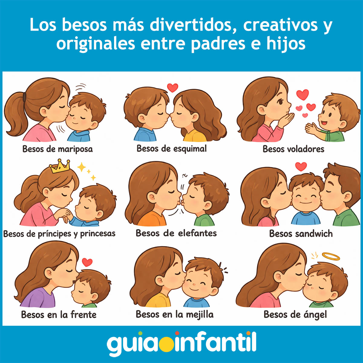 besos divertidos y creativos