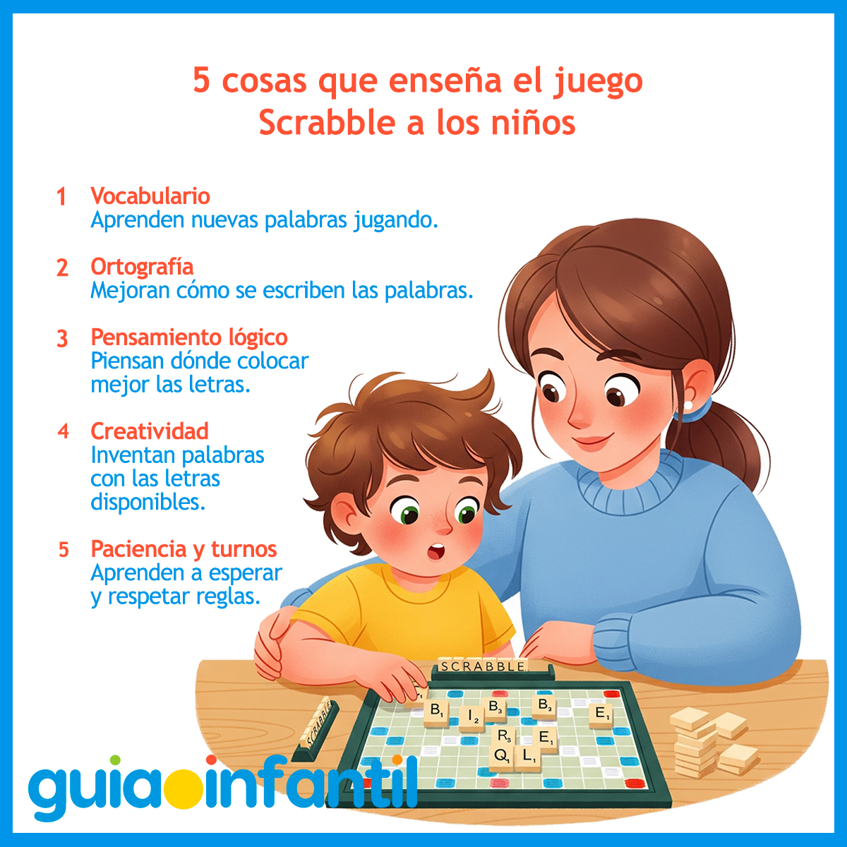 Cosas que enseña el Scrabble a los niños
