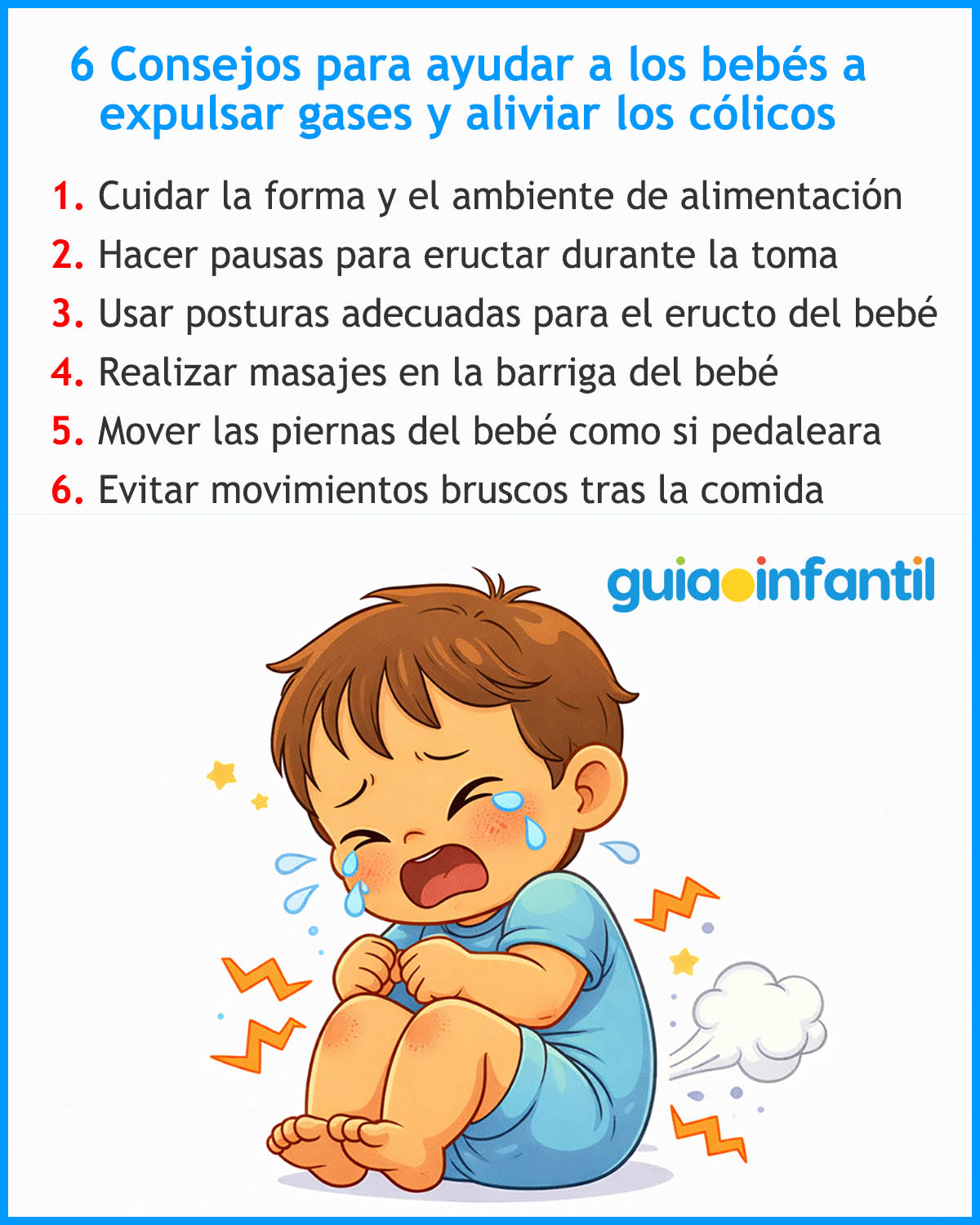 como sacar los gases a un bebé