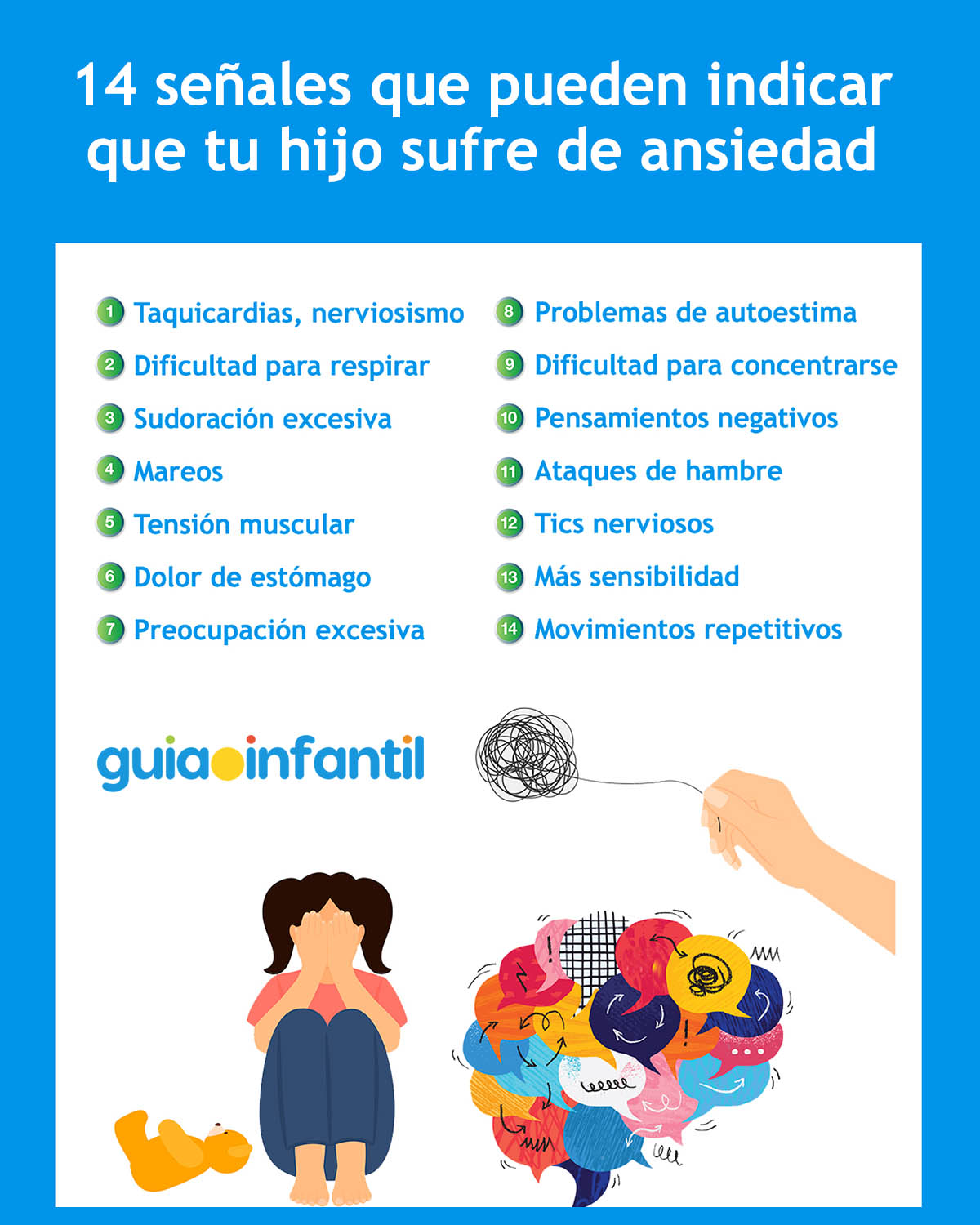Síntomas de ansiedad en los niños