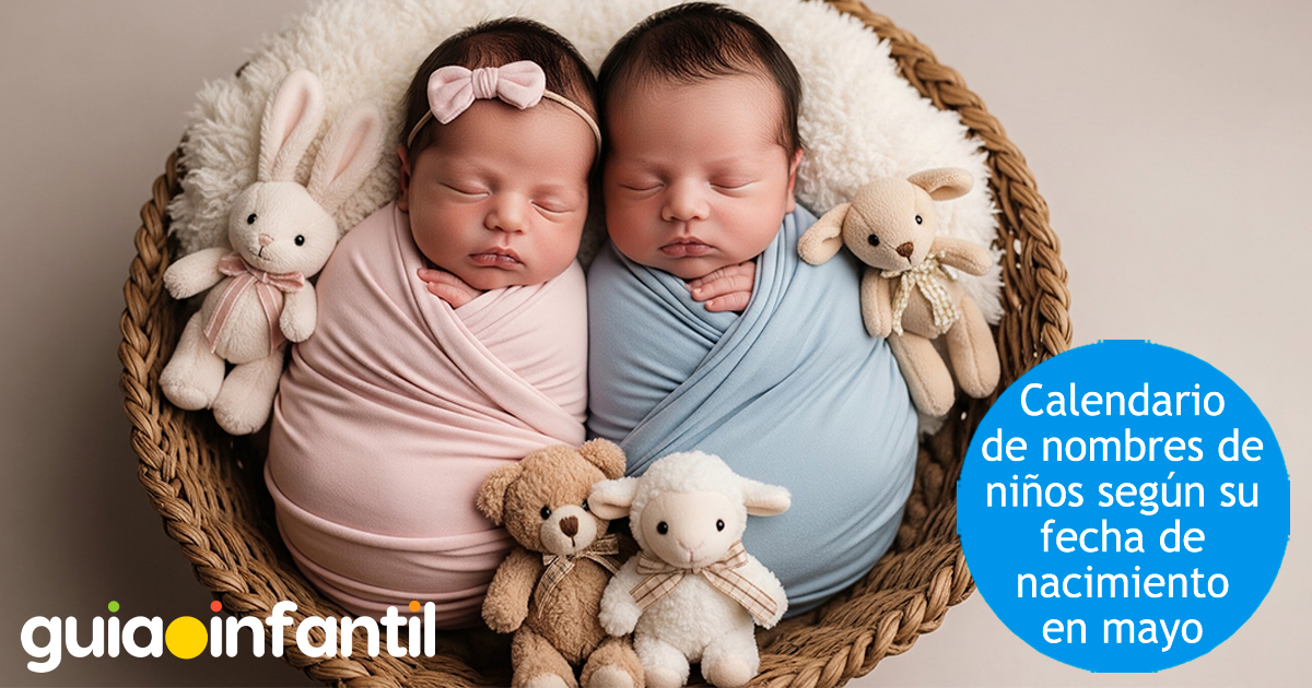 Calendario de nombres de mayo para niños