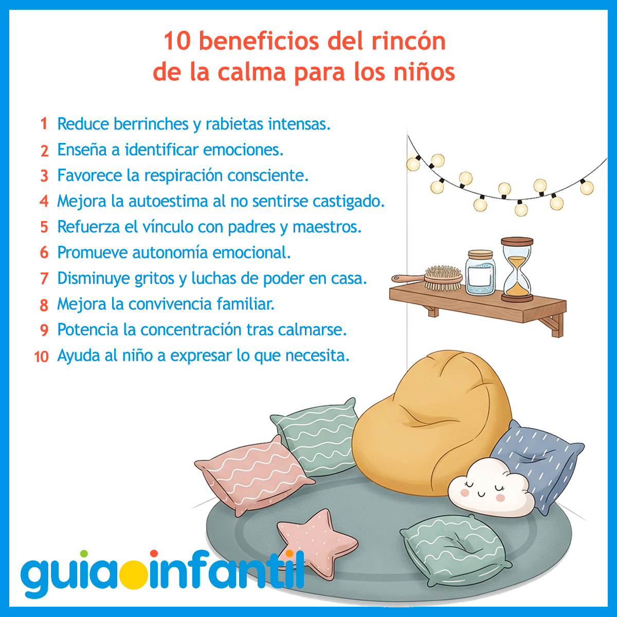 Beneficios del rincón de la calma para niños