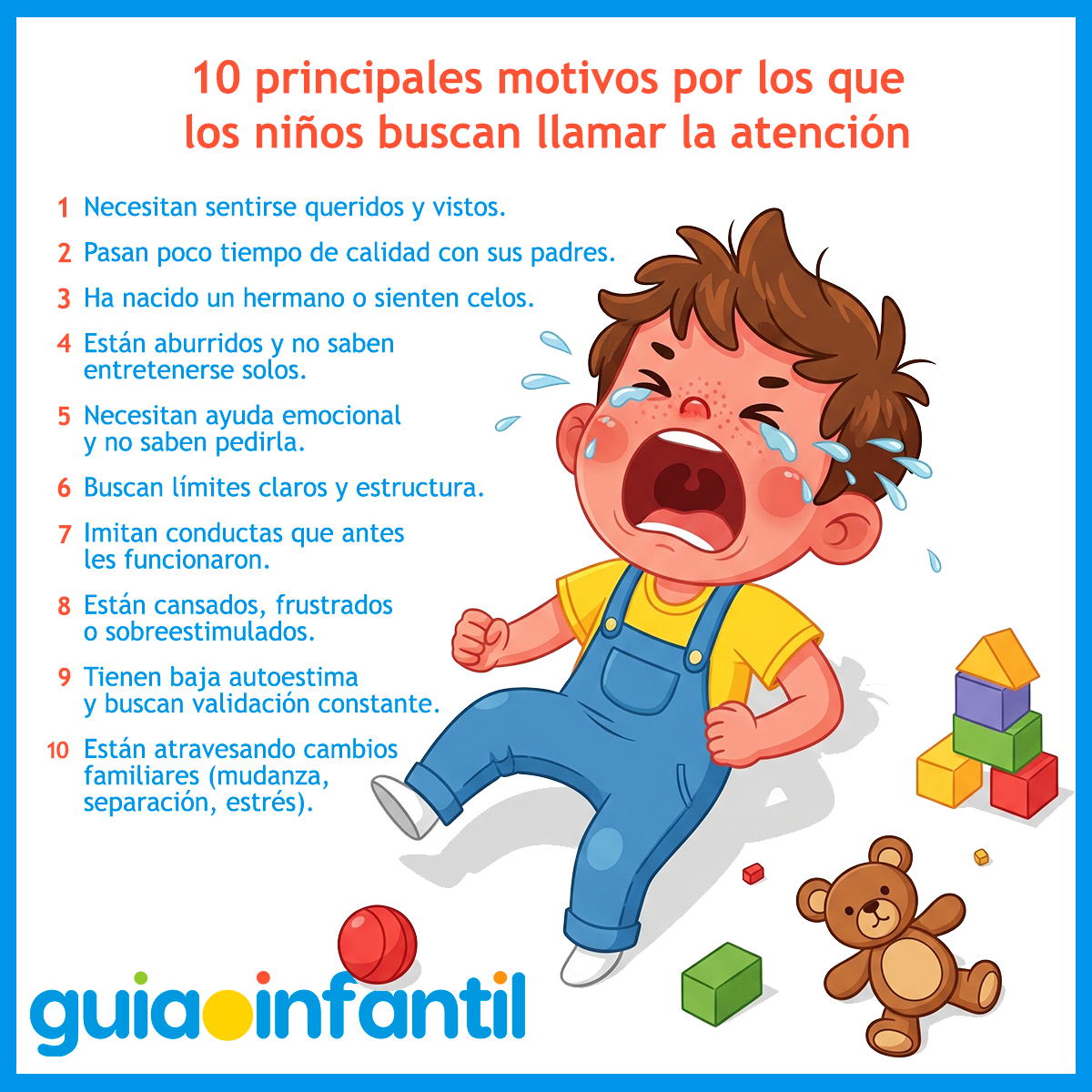 Por qué los niños llaman la atención de sus padres