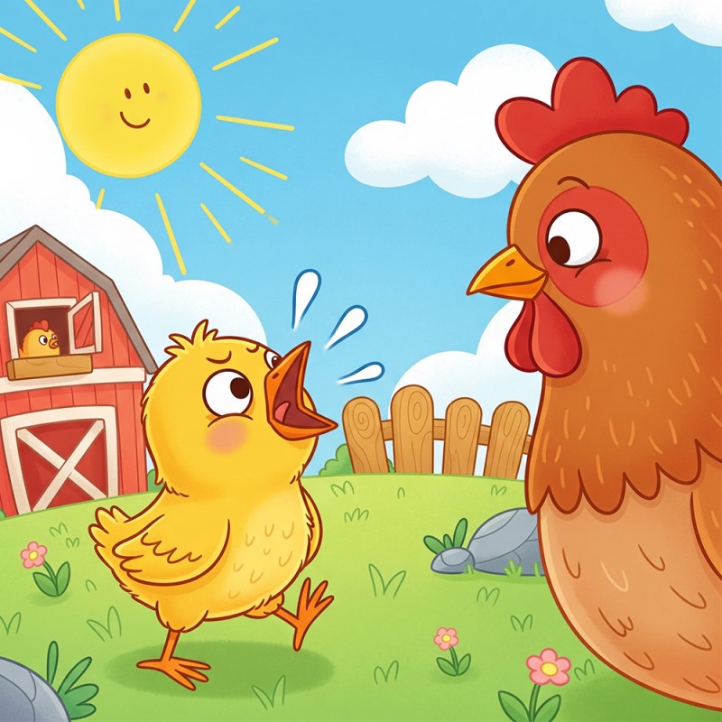 El pollito Chillón. Fábula para niños que llaman la atención