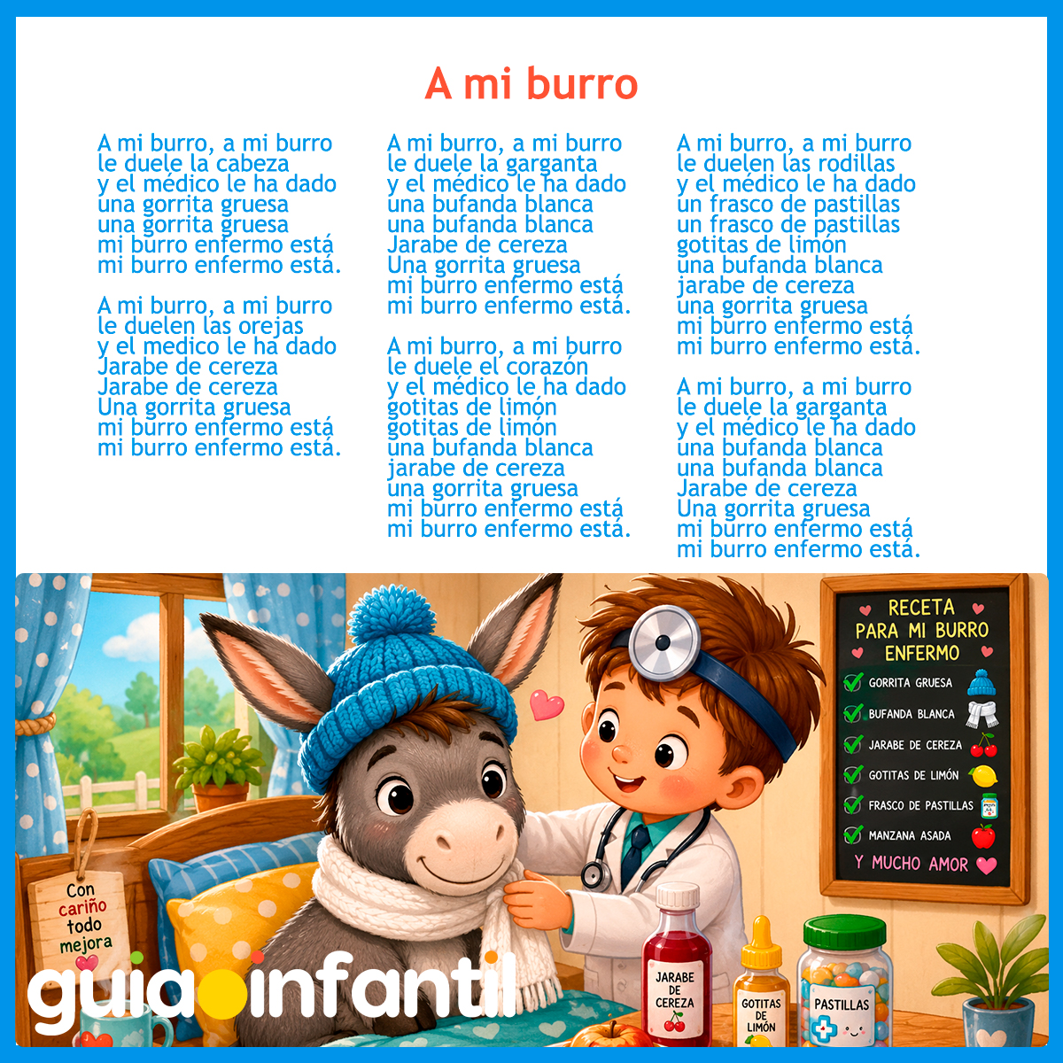 Canción para niños, A mi burro