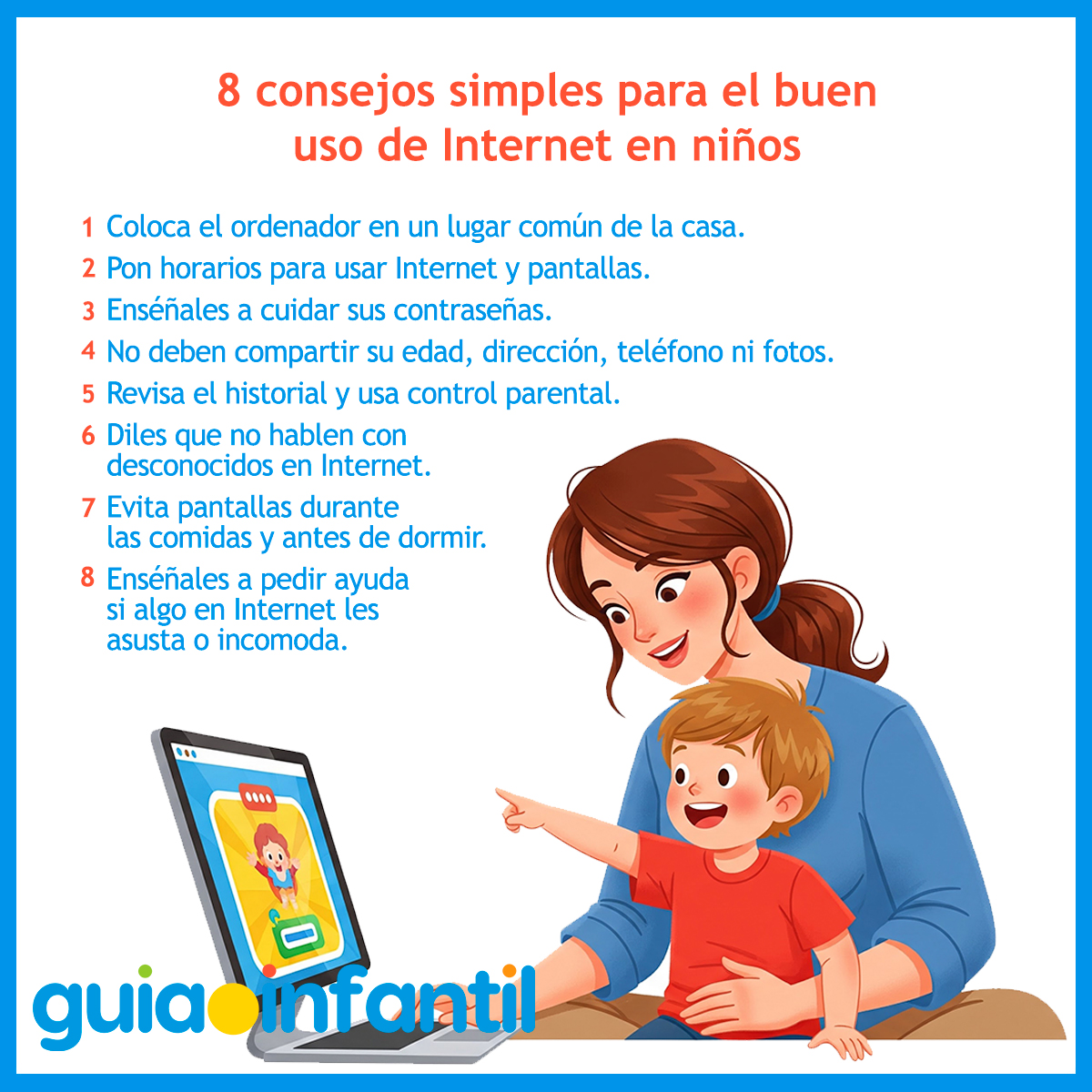 Consejos de uso de internet para niños