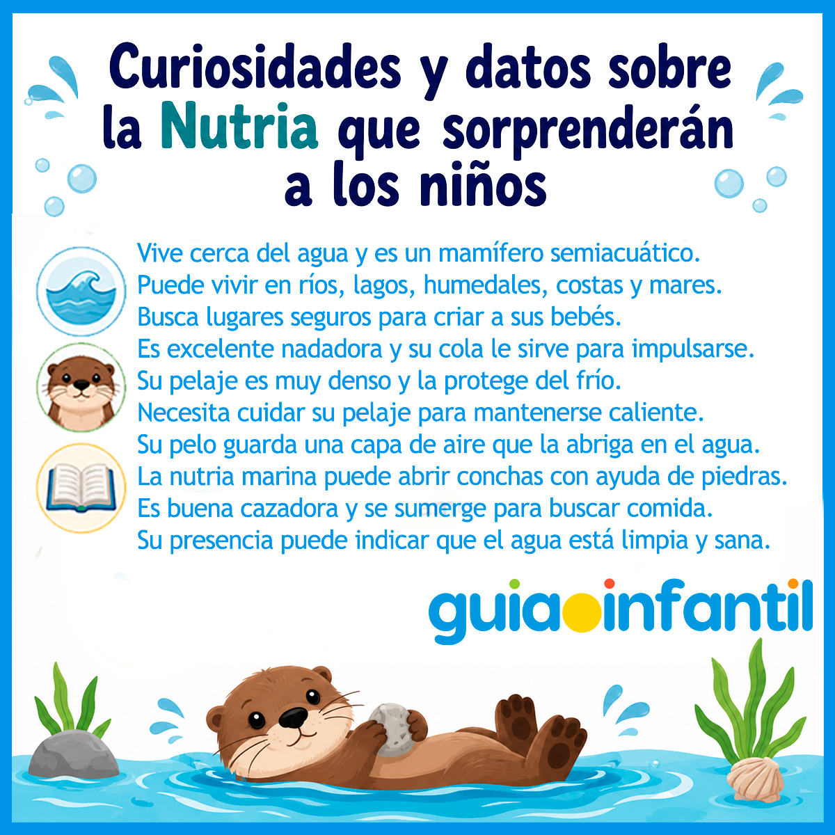 Curiosidades de las nutrias para niños