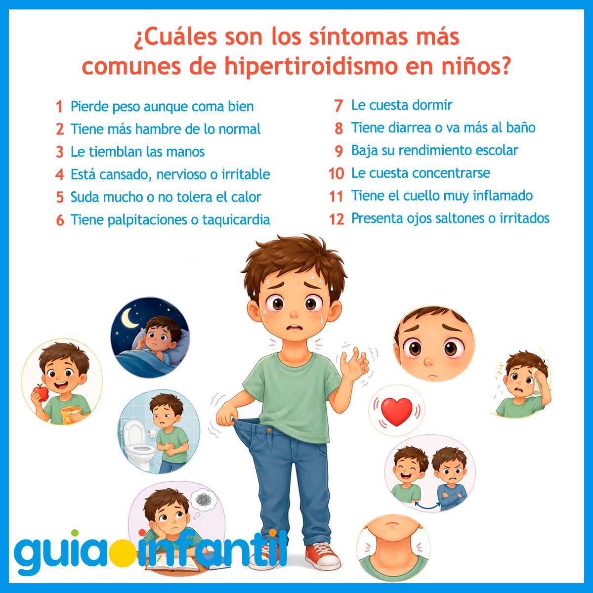 Síntomas de hipertiroidismo en los niños