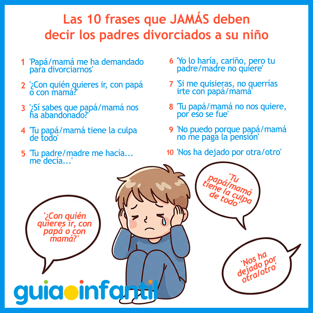 Frases que NO se deben decir en un divorcio