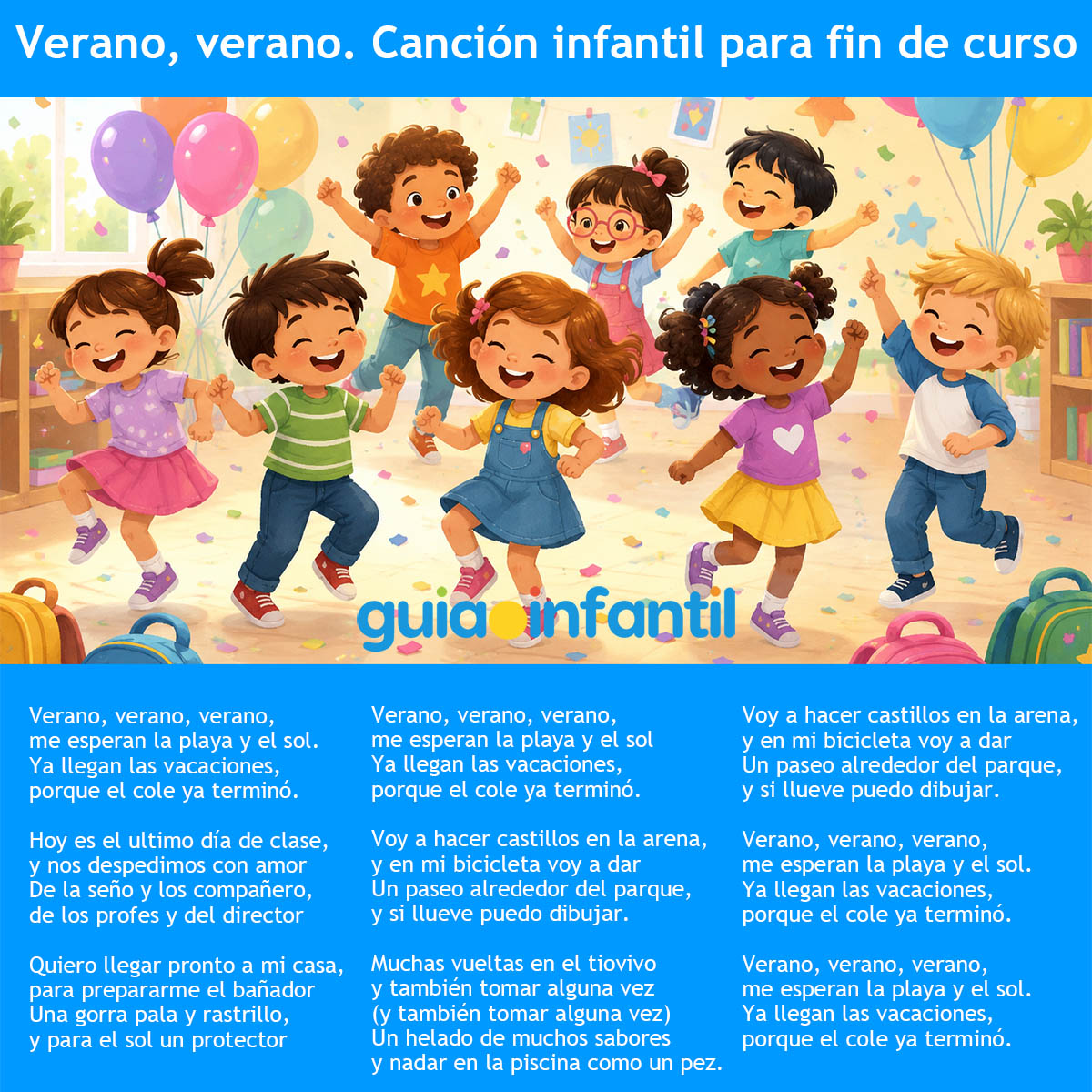 verano verano cancion para niños