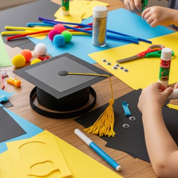 Cómo hacer un birrete o sombrero de cartulina para la graduación del niño