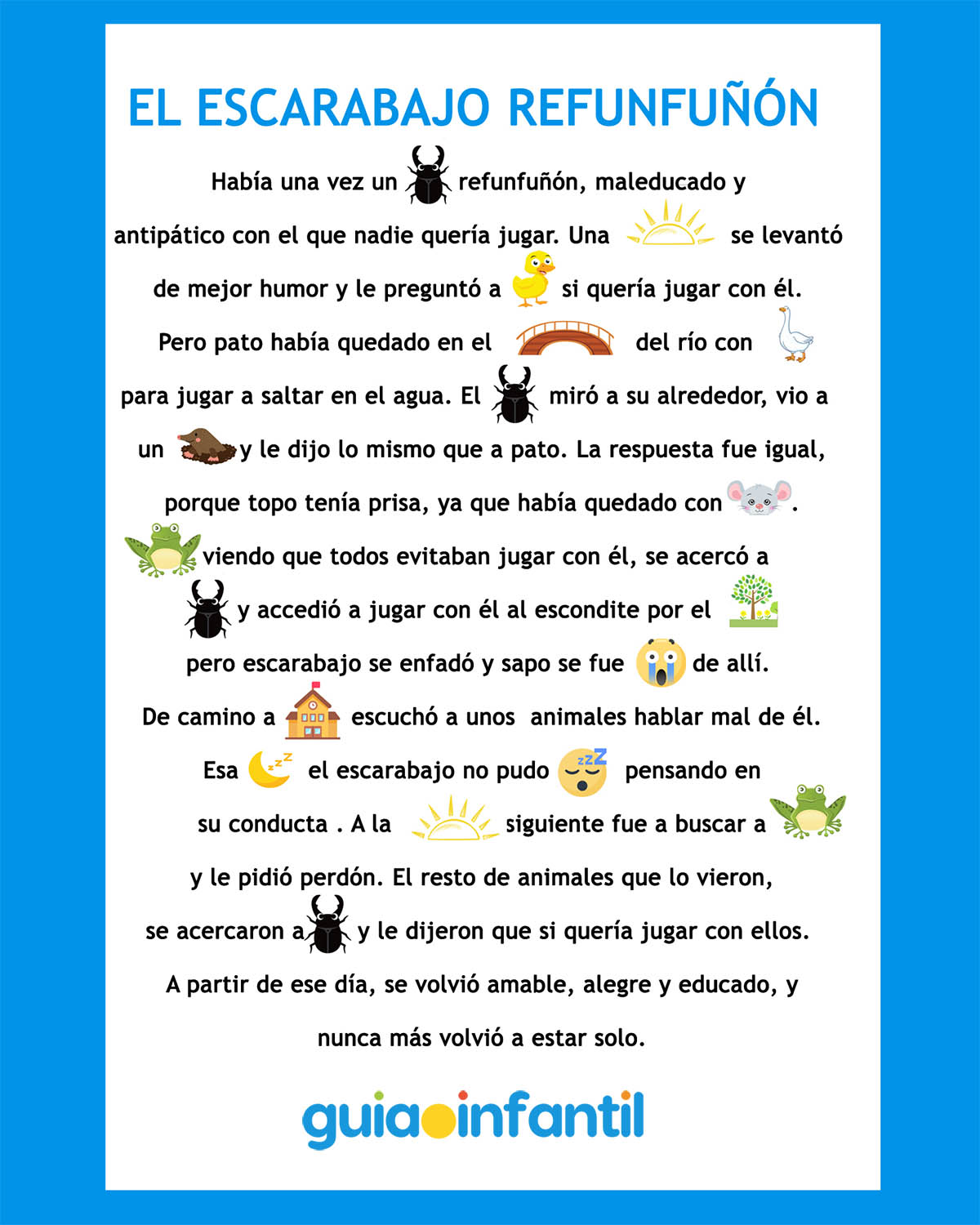 cuento del escarabajo refunfuñón