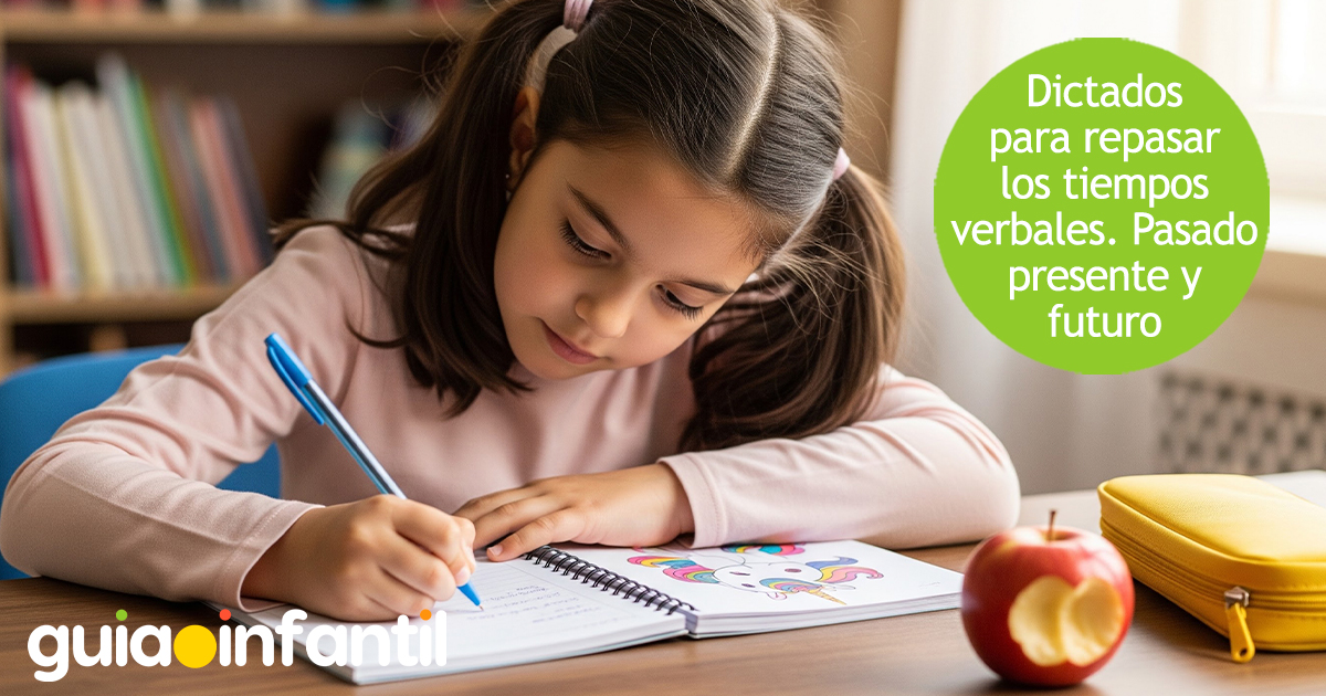 Dictados sobre tiempos verbales para niños