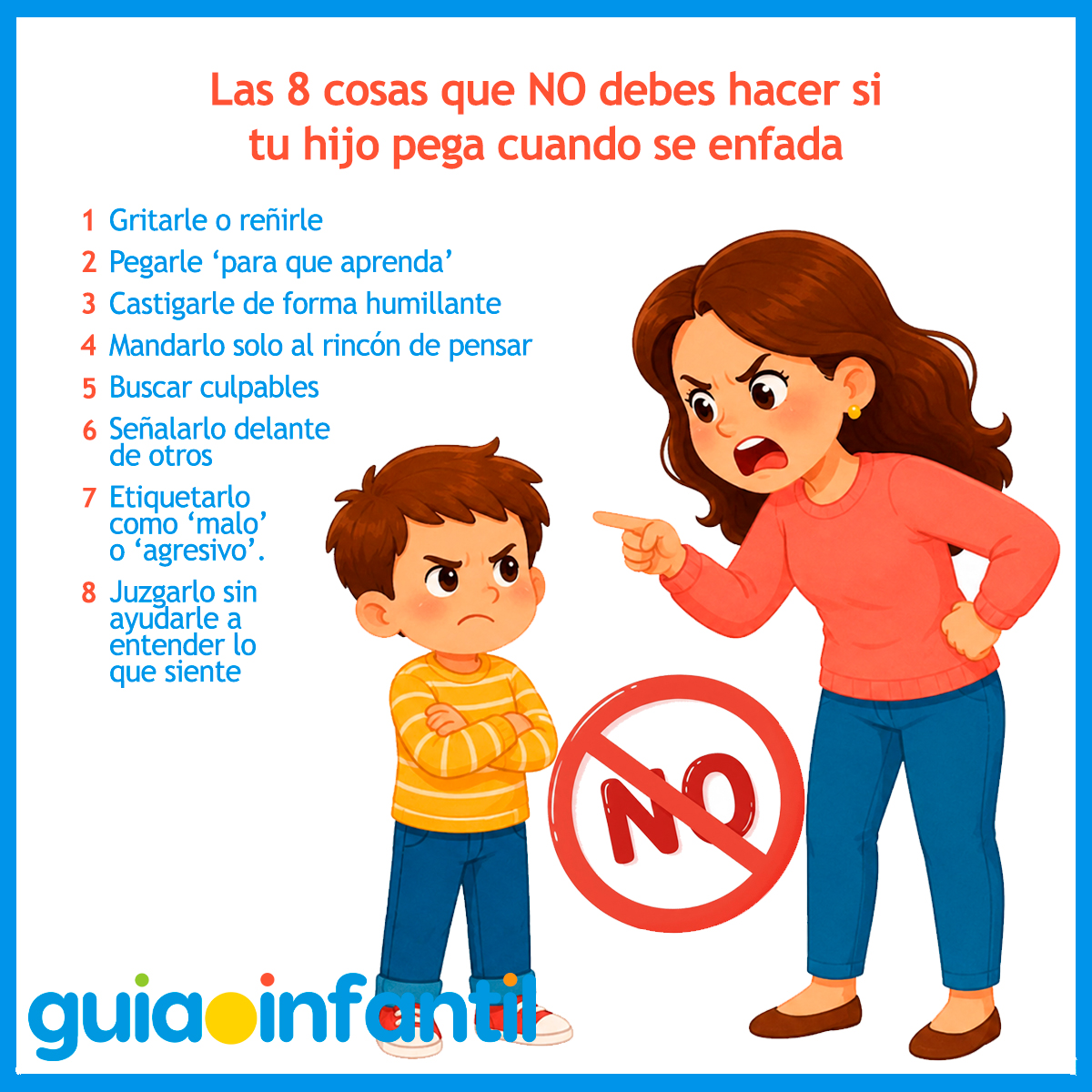 ¿Qué no hacer cuando tu hijo pegue si se enoja?