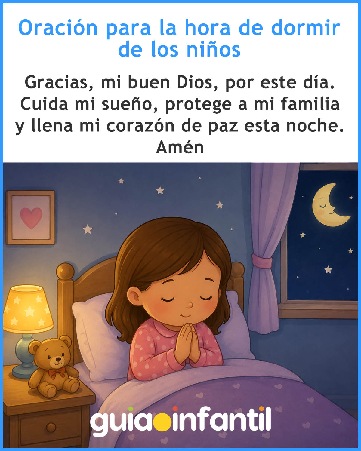 oraciones para la hora de dormir de los niños