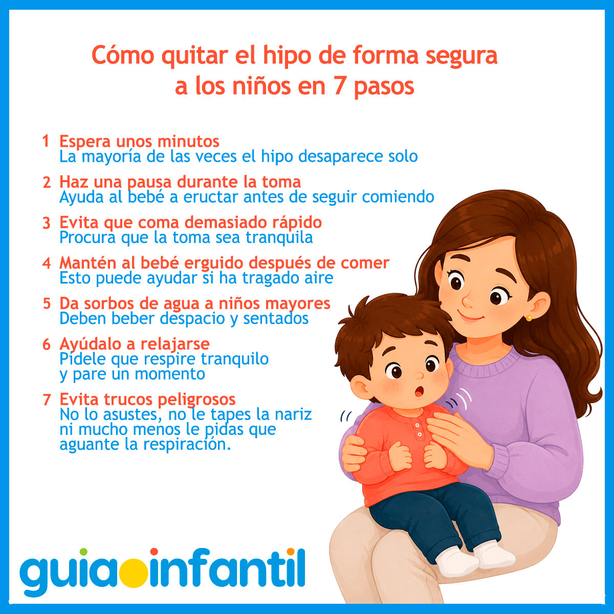 Cómo quitar el hipo a los niños